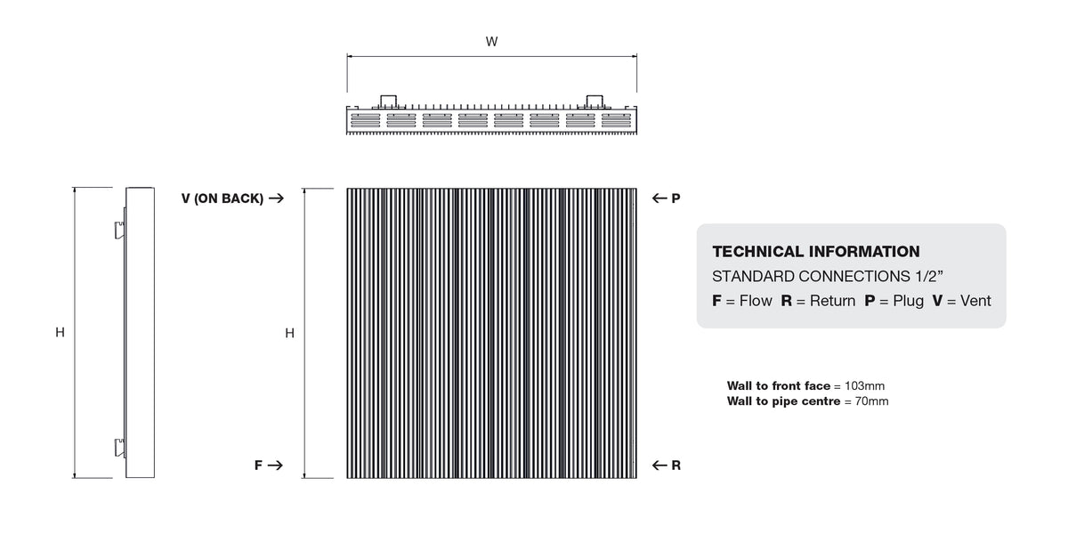Galena Aluminium Horizontal Radiator