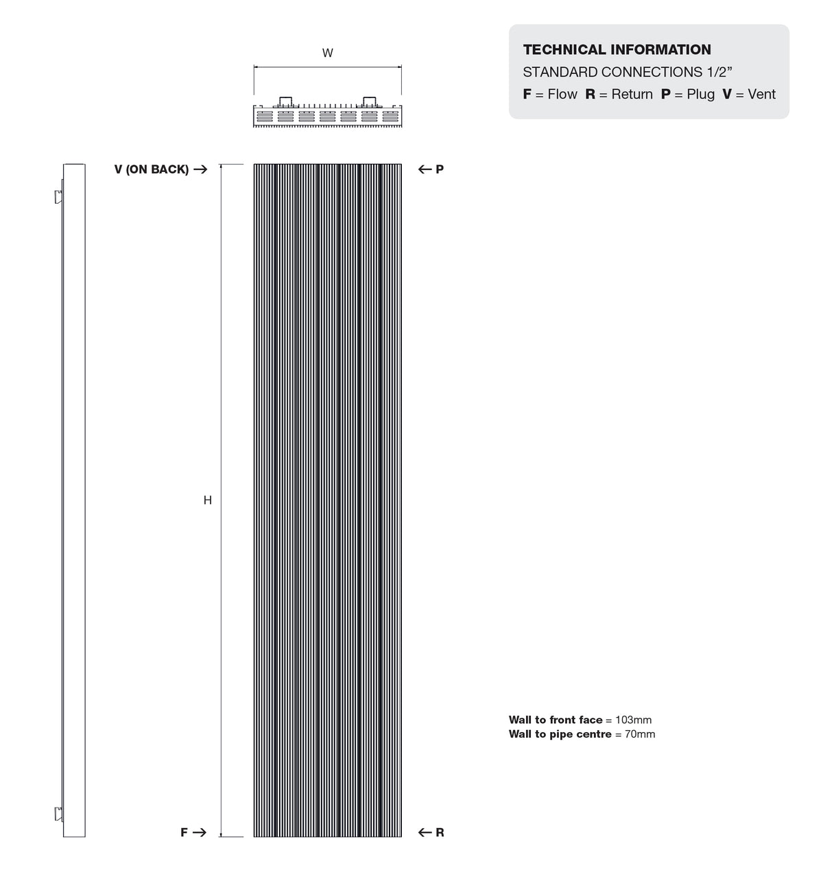Galena Aluminium Vertical Radiator