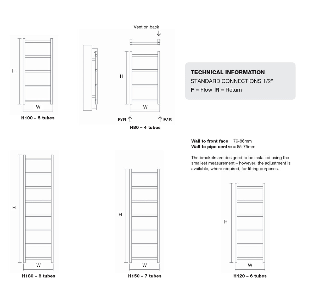 Liana Stainless Steel Towel Rail